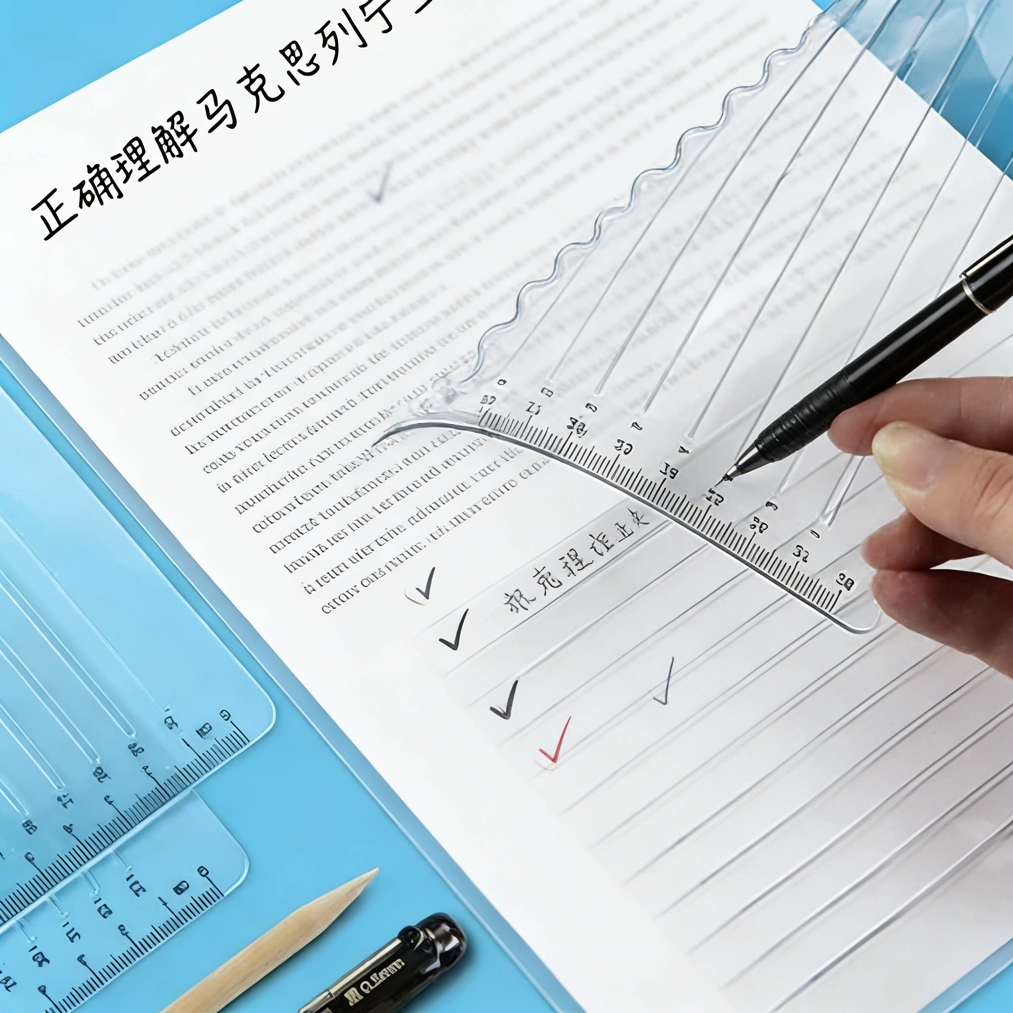 考研垫板带横线考研垫板带横线透明格子划线专业课考试专用垫a4文