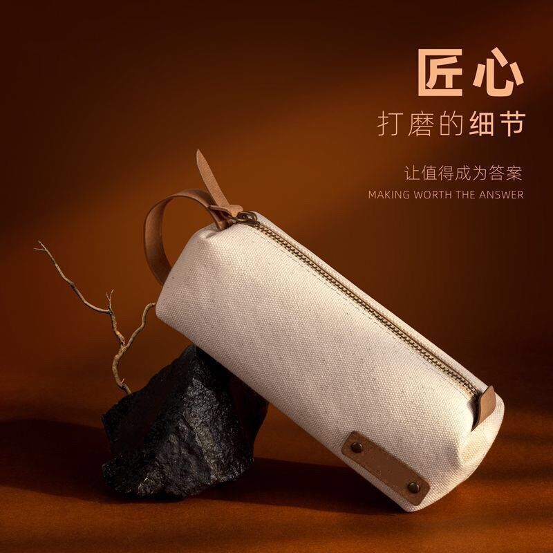高颜值学生复古帆布笔袋
