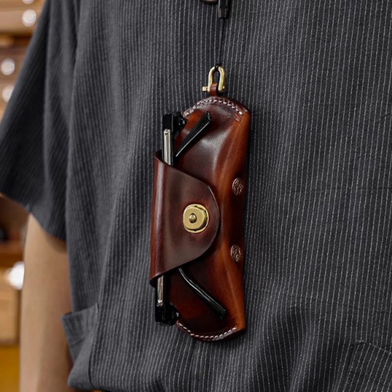 复古眼镜盒男便携挂绳挂包