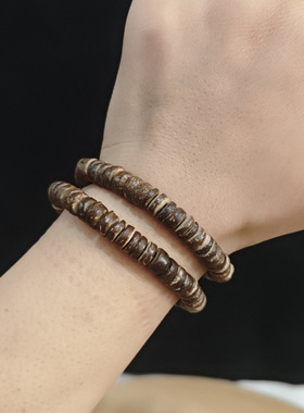 复古单串弹力椰壳字手链个性创意男简约手串小众小众