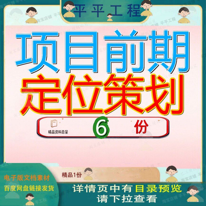 项目前期定位策划某公司顾问报告市场调研及工作方案范文管理书