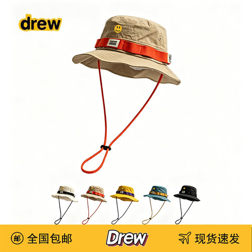 Drew笑脸速干渔夫帽子男女遮阳帽