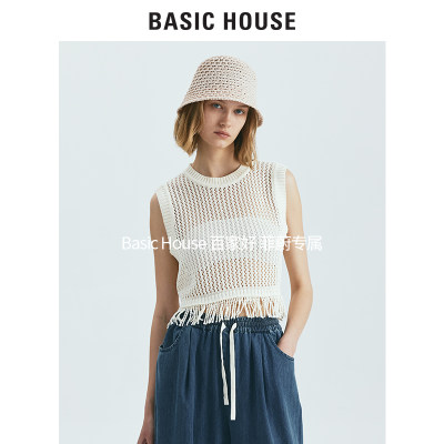 BasicHouse镂空流苏吊带