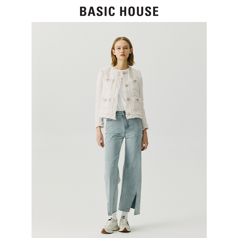 Basic House/百家好年秋季新小香风外套通勤时尚风潮B0142B51452