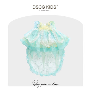 DSCG女童洛丽塔公主裙夏季洋气女孩儿童生日富家千金感蓬蓬裙子