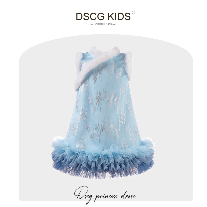 【品牌】女童背心裙中国风秋冬