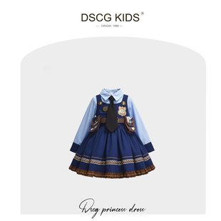 DSCG女童朱迪兔子警官COS服秋冬加绒小女孩儿童洛丽塔生日公主裙