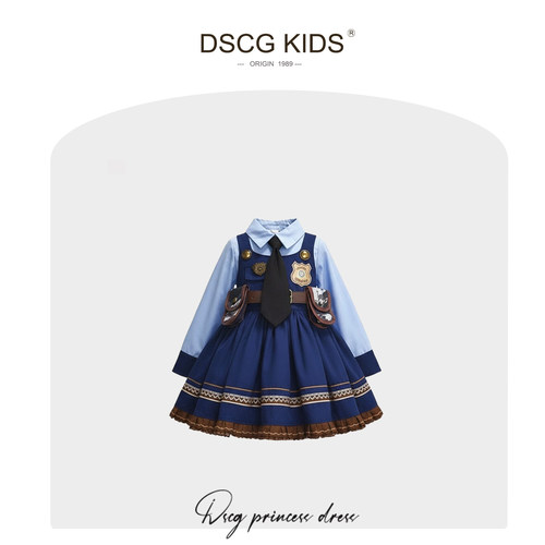 【品牌】女童朱迪兔子警官裙子