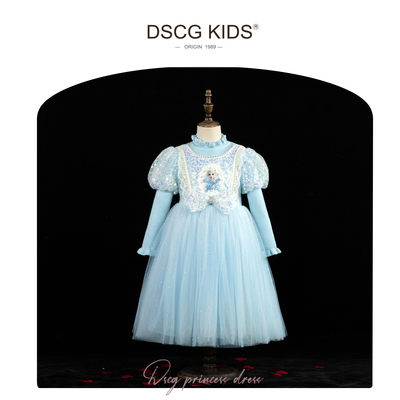 【品牌】爱莎公主裙秋冬新款