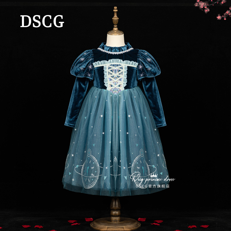 【品牌】女童艾莎爱莎公主裙秋冬