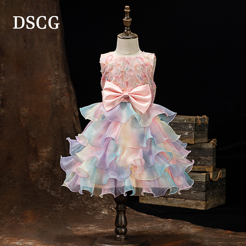 女童连衣裙夏装2023新款洋气8儿童3生日5礼服4蓬蓬纱6公主裙子7岁