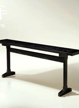 帕雅古木暗夜黑条案百年古木玄关条案侘寂风案几家用