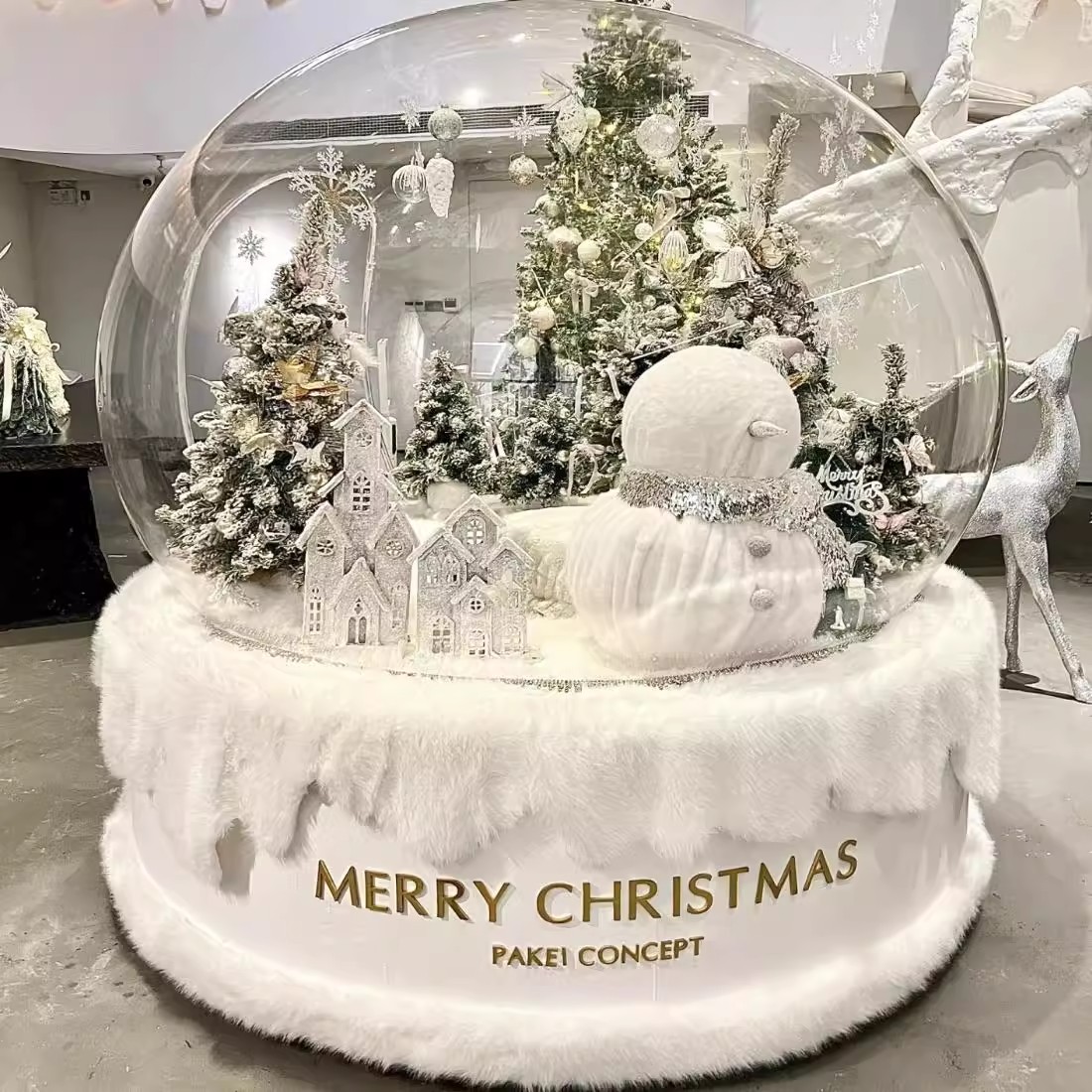 圣诞高透明有机玻璃球亚克力空心半球大水晶球定制摄影拍照道具