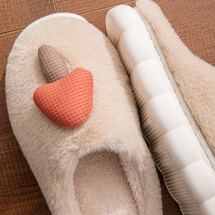 男士 月子鞋 冬季 踩屎感毛毛拖鞋 女保暖 2026新款 冬天厚底毛绒棉鞋