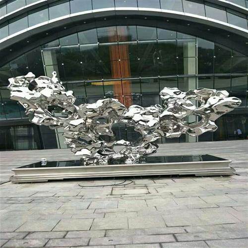 大型不锈钢雕塑公园标志性建筑物广场抽象摆件售楼部工艺品