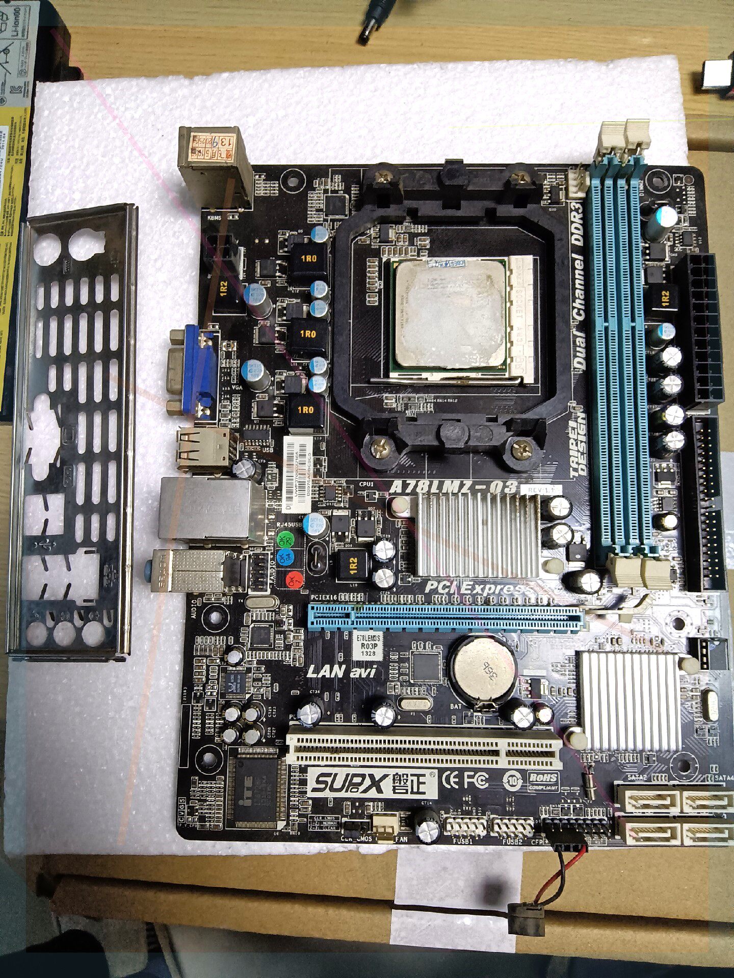 磐正主板，型号A78LMZ-Q3原装拆机正常使用主板AM3可