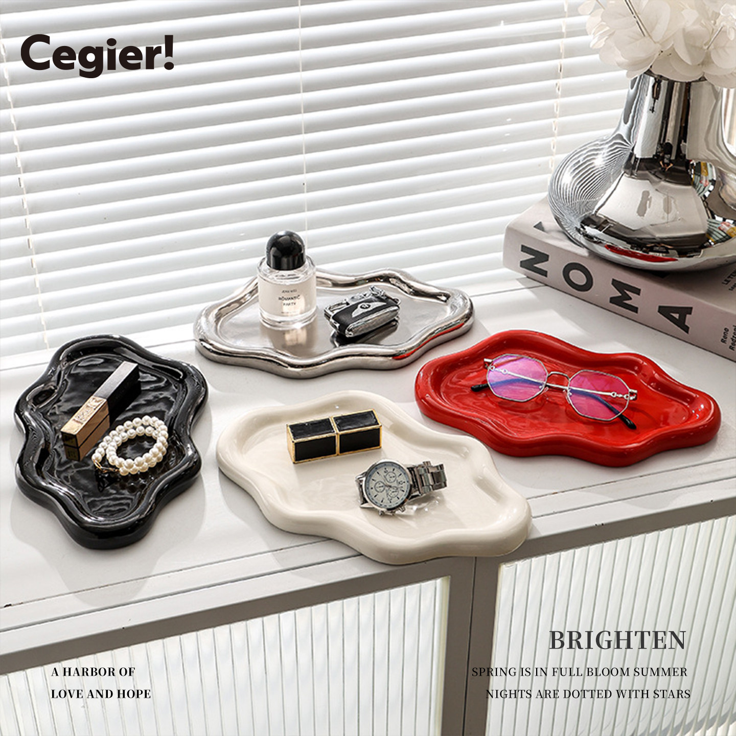 Cegier.高级感首饰收纳盘展示盘桌面置物托盘要是入户玄关 |舌橄,收纳整理,收纳盘,淘宝优惠券,粉丝福利购,淘宝优惠卷