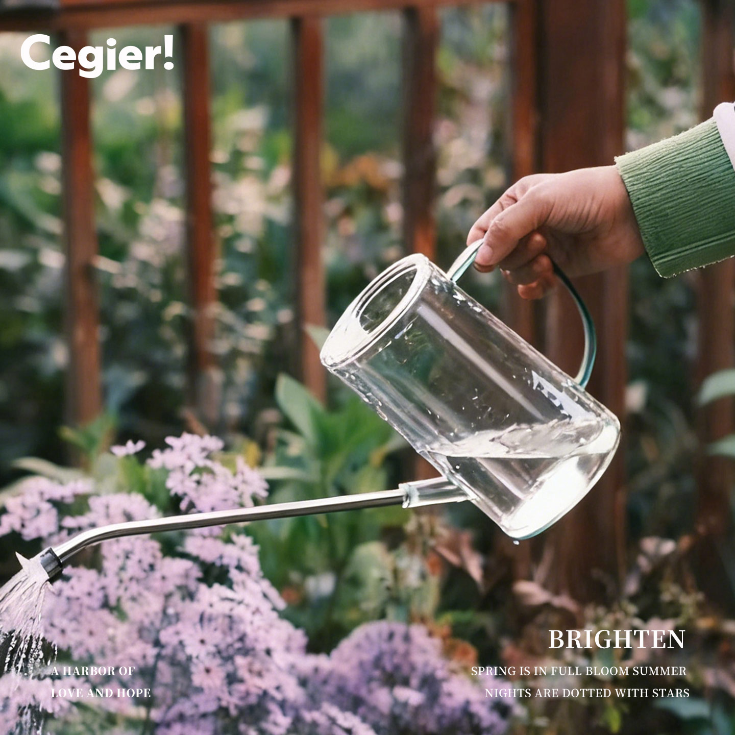 Cegier.浇水壶长嘴浇花壶大容量