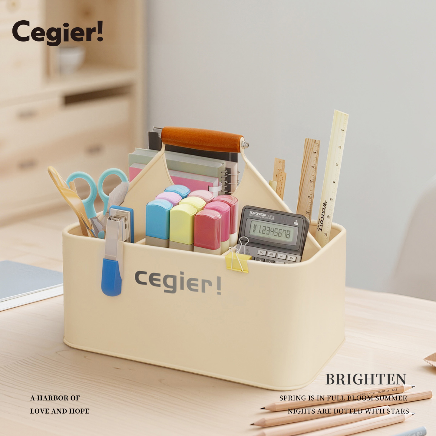 Cegier桌面收纳盒卧室抽屉储物盒