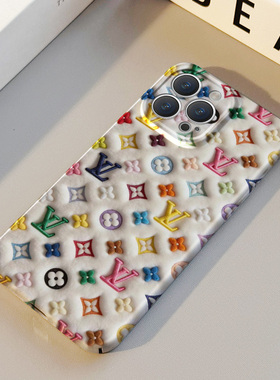 视觉彩色星星花朵 适用苹果华为iPhone17ProMax手机保护外壳16 15Plus新款14 13情侣12 11女Pura80高级不撞壳