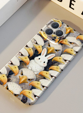 兔子老鹰 适用苹果华为iPhone17ProMax手机保护外壳16 15Plus新款14 13情侣12 11女Pura80小众艺术高级不撞壳