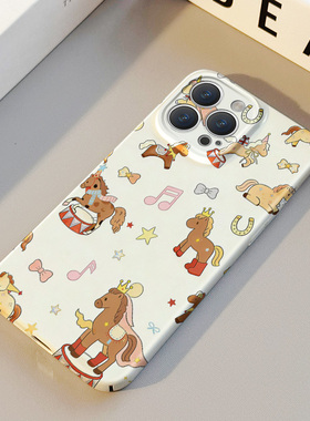 新年满屏卡通小马 适用苹果华为iPhone17ProMax手机保护外壳16 15Plus新款14 13情侣12 11女Pura80高级不撞壳