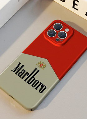 万宝路烟盒 适用苹果华为iPhone16ProMax手机保护外壳15Plus 14 13 12 17 XsMax女Pura70创意情侣高级不撞壳