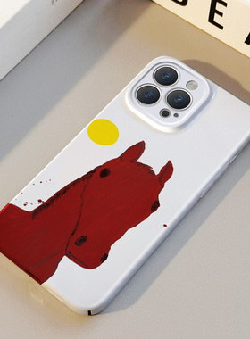 抽象油画红马 适用苹果华为iPhone17ProMax手机保护外壳16 15Plus新款14 13情侣12 11女Pura80高级创意不撞壳