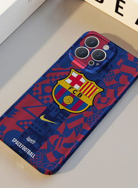 巴塞罗那 适用苹果华为iPhone16ProMax手机保护外壳15Plus 14 13 12 17 XsMax女Pura70足球情侣高级感不撞壳