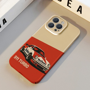 创意撞色911万宝路 适用苹果华为iPhone17ProMax手机保护外壳16 15Plus新款14 13情侣12 11女Pura80不撞壳男