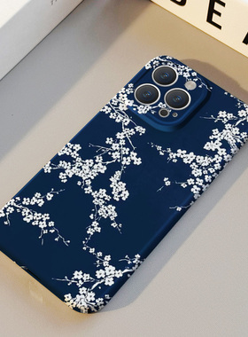 白色樱花 适用苹果华为iPhone17ProMax手机保护外壳16 15Plus新款14 13情侣12 11女Pura80小清新高级不撞壳男