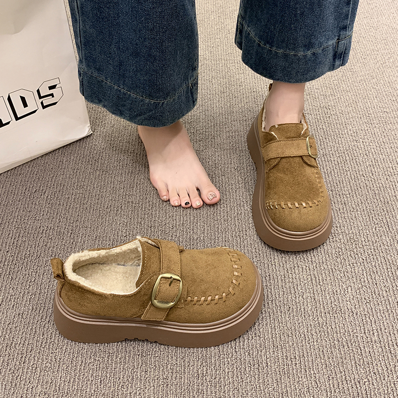 时尚复古爆款加绒保暖防滑勃肯鞋