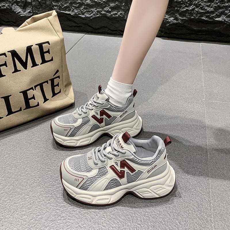 沐御锦厚底增高软底防滑老爹鞋