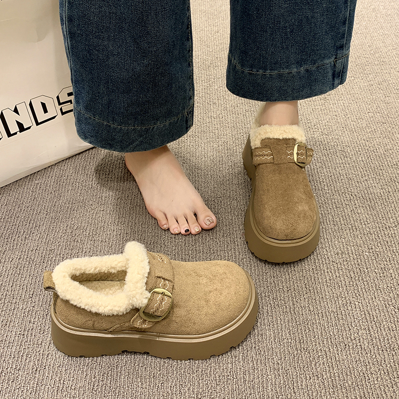 时尚爆款加绒加厚保暖防滑勃肯鞋