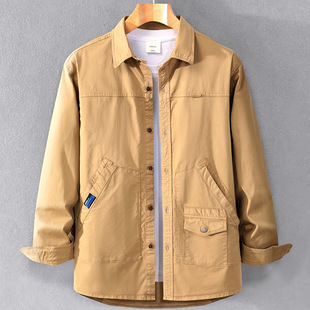 秋季 衬衫 男士 潮流百搭工装 外套跨境亚马逊825 韩式 新款