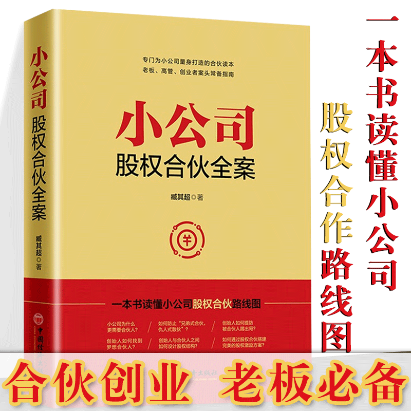 小公司股权合伙全案 臧其超 著 股权结构 股权激励 方案 股权分配