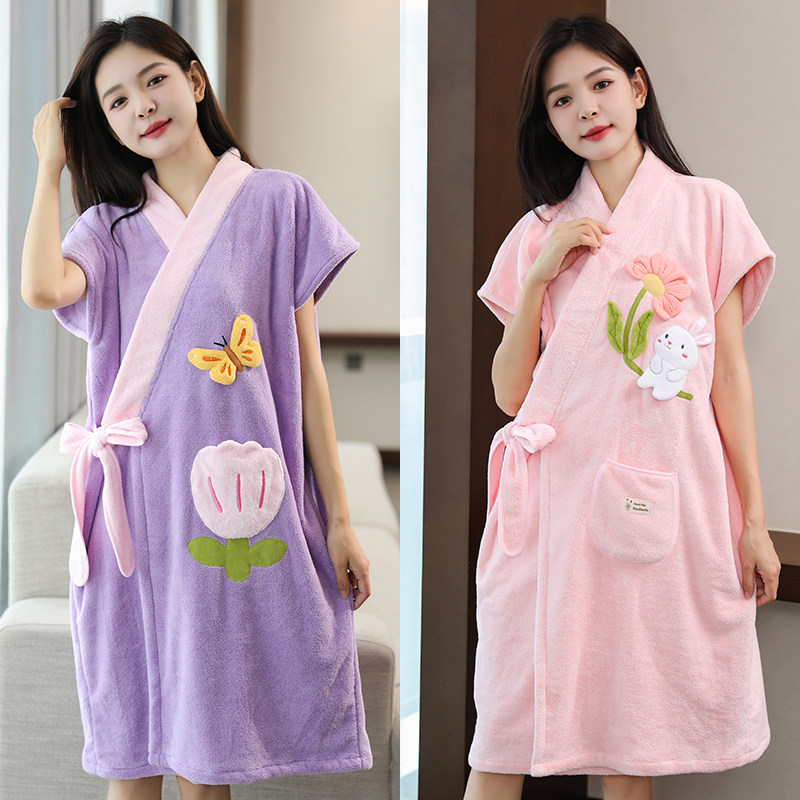 浴巾女可穿可裹浴袍非纯棉吸水速干可爱浴裙大人家用洗澡浴衣斗篷,居家布艺,浴裙/浴袍/浴衣,淘宝优惠券,粉丝福利购,淘宝优惠卷