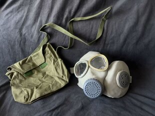 公发老货库存70/80年代65式防毒面具对越自卫还击面罩防沙防尘罩