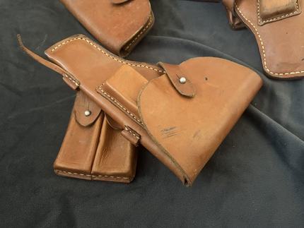 原品旧货60年代援助朝鲜54式牛皮套苏联托卡列夫TT33仓套战术腰包