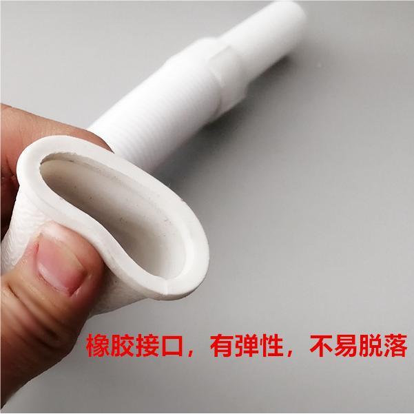 钢下水头管面盆下水伸缩管防排水臭管钢丝胶XSCXSQ01洗手盆下水管