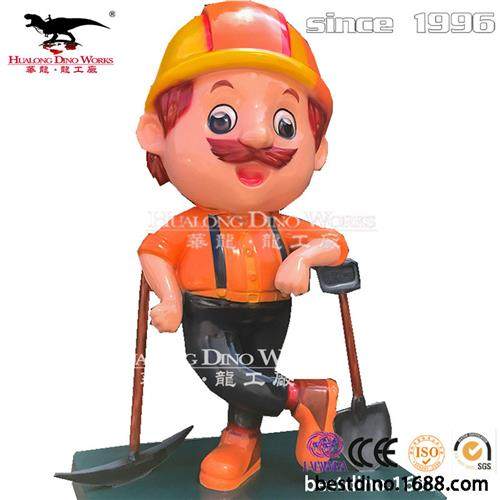 春节狂欢玻璃钢模型生产厂家制作年各类吉祥物摆件卡通玩偶