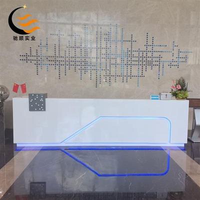 玻璃钢创意收银台公司前台美容院售楼部烤漆接待台异形吧台