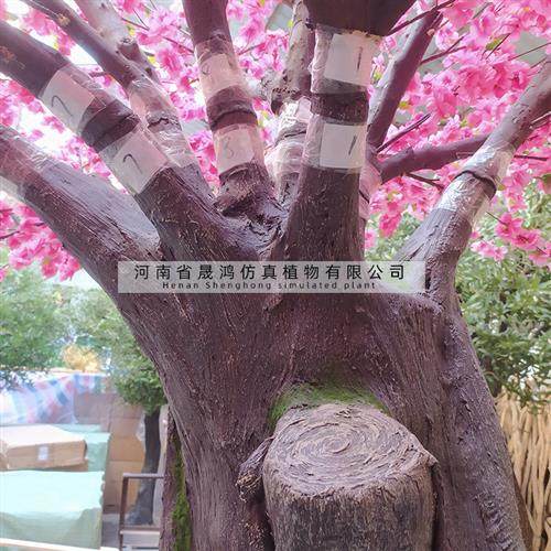 新款仿真樱花树大型植物假桃树婚庆许愿树餐厅装饰仿真桃花树