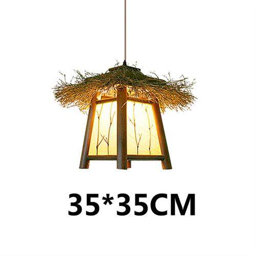 竹编灯日式客厅餐厅卧室灯笼民宿客房火锅店茶室中式禅意竹编吊灯