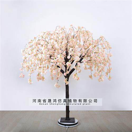 仿真樱花树紫藤花仿真花加密樱花枝玻璃钢大型假树仿真大树桃花树