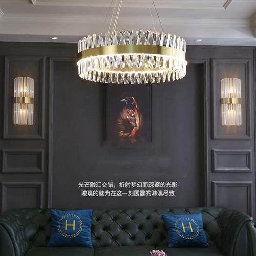 北欧现代圆形玻璃吊灯简约别墅酒店大厅灯饰个性创意大气吊灯,家装灯饰光源,客厅吊灯,淘宝优惠券,粉丝福利购,淘宝优惠卷