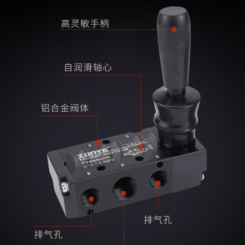 二五通手动扳阀手阀位手拉阀4动H210-08/4L210-08手开关R10-10