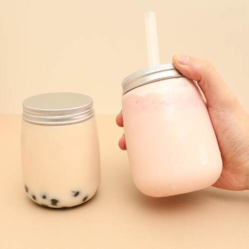 奶KBC茶子塑料透明pet空U型胖瓶果胖杯汁杨枝甘打露包装一次性饮