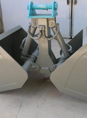 挖VKV掘机机械液压旋转贝斗壳斗抓沙火车卸货贝石壳矿用岩斗土方