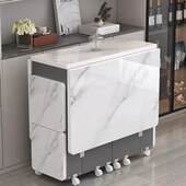 家用小户型折叠餐桌可移动长方形多功能宿舍4人6人简易吃饭小桌子